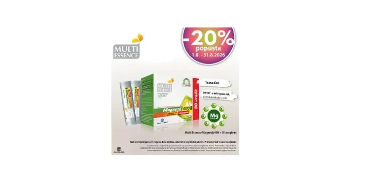 Multi Essence Magnezij 400 + B kompleks -20%