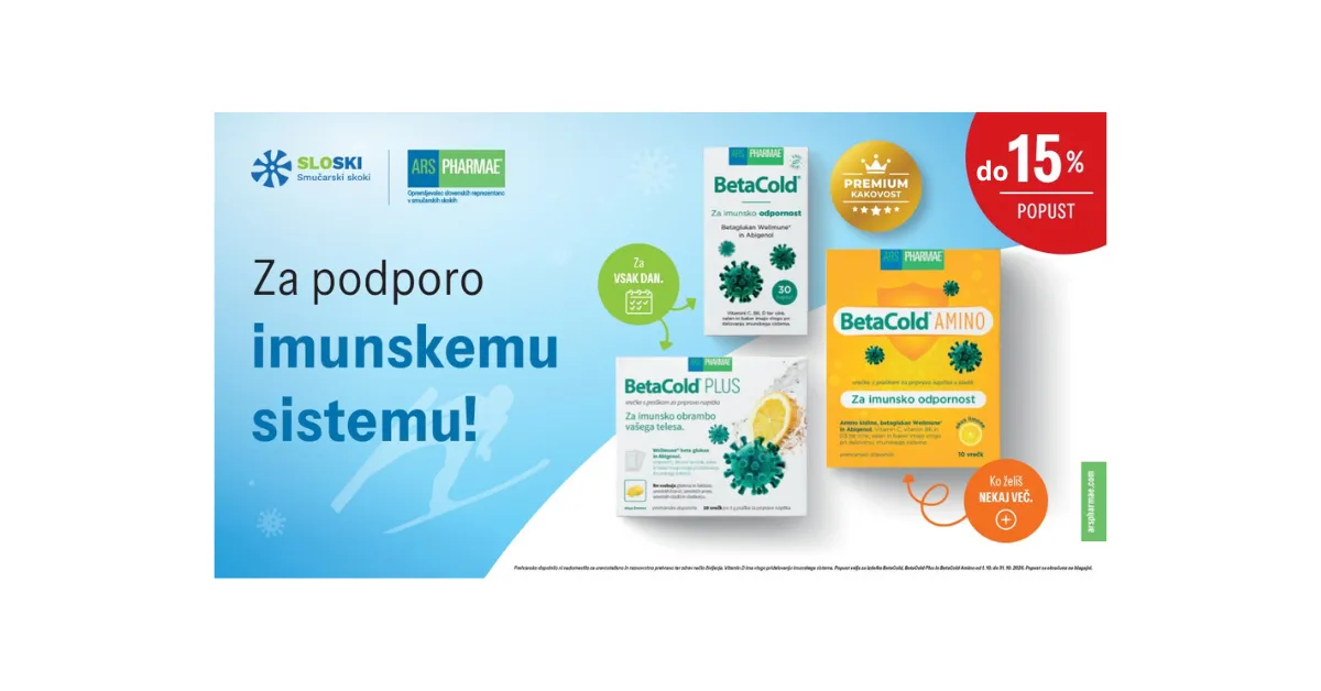 BetaCold (za podporo imunskemu sistemu) - do-15 %