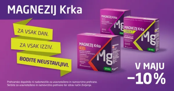 Magnezij Krka v maju -10%