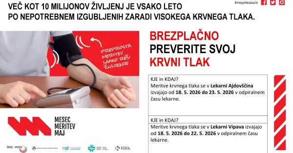 Brezplačno preverite svoj krvni tlak